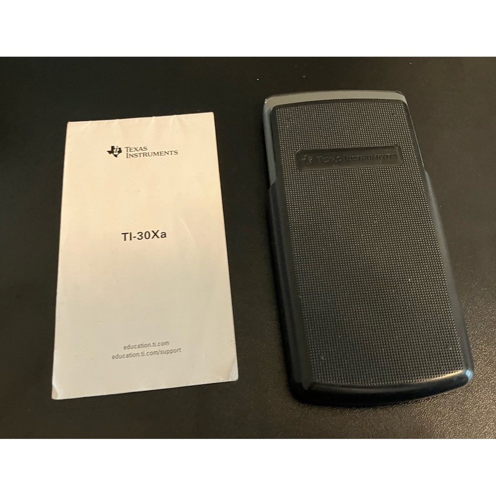 Texas Instruments TI-30XA Scientific Calculator With Original Manual Black Cover